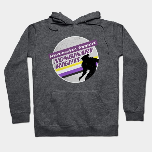 Nonbinary Rights Werewolf Hoodie by creepvrs